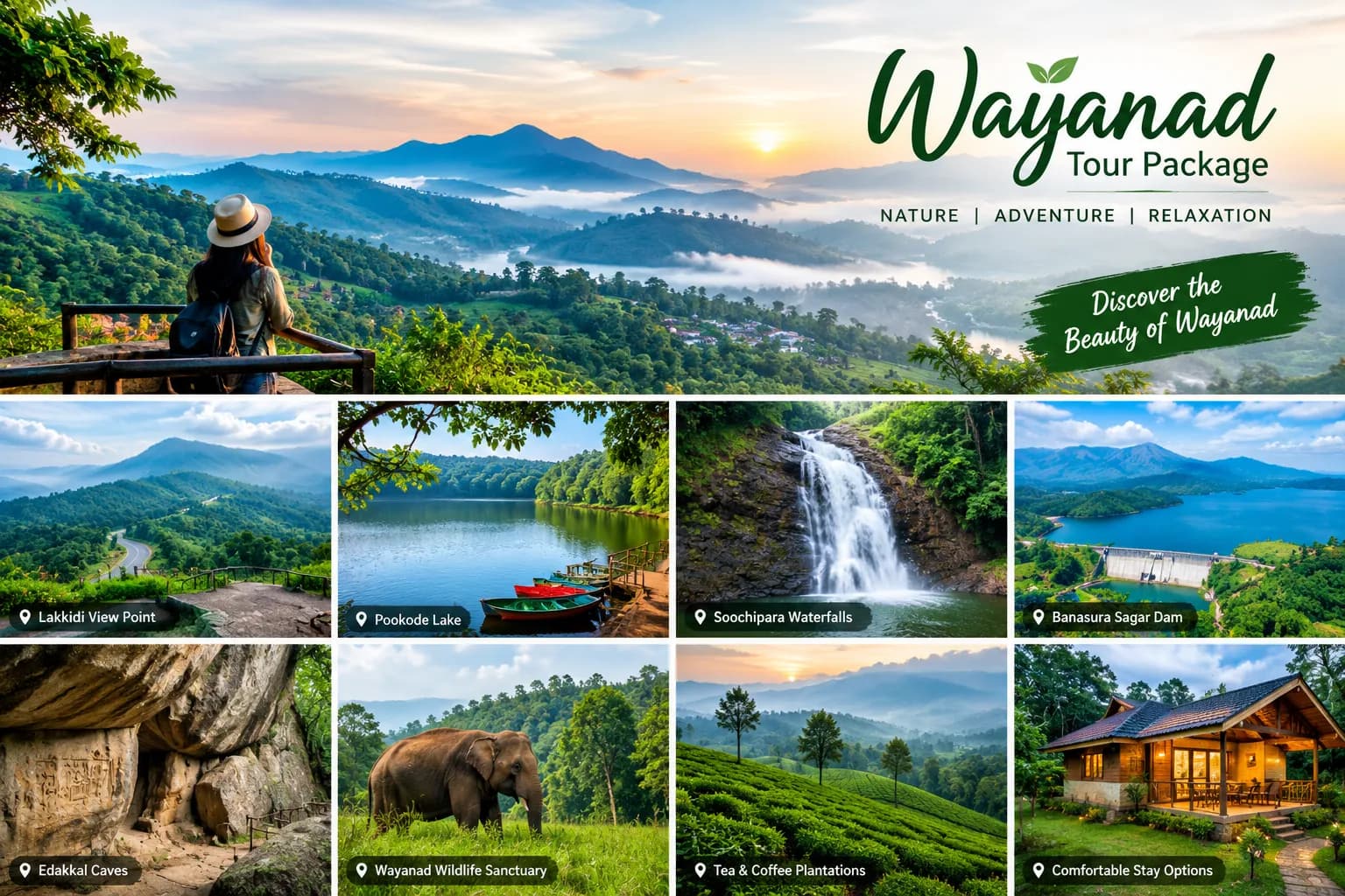 Wayanad Tour Package Collage
